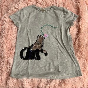 Zara girl’s collection embellished Tee. Size 8